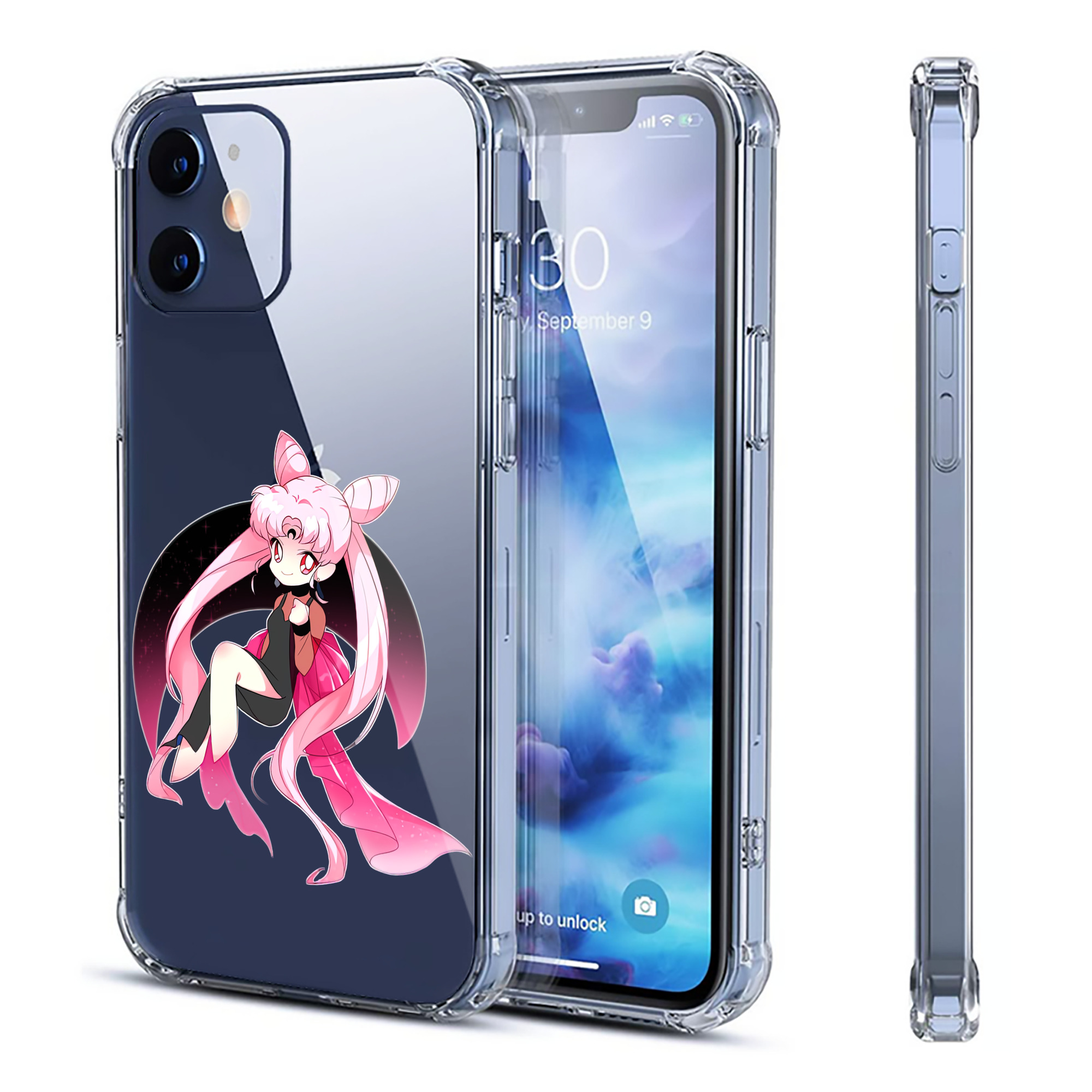 （画像用） 美少女戦士セーラームーン ちびうさ Sailor Moon Chibiusa Tsukino Usagi Small Lady Serenity 【iPhone 12シリーズ対応】透明スマホケース（クリアソフトケース）